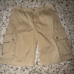 Polo Ralph Lauren Boys Size 20 Twill Cargo Shorts Classic Khaki Teen Youth EUC